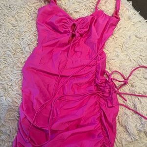 Hot pink tight dress